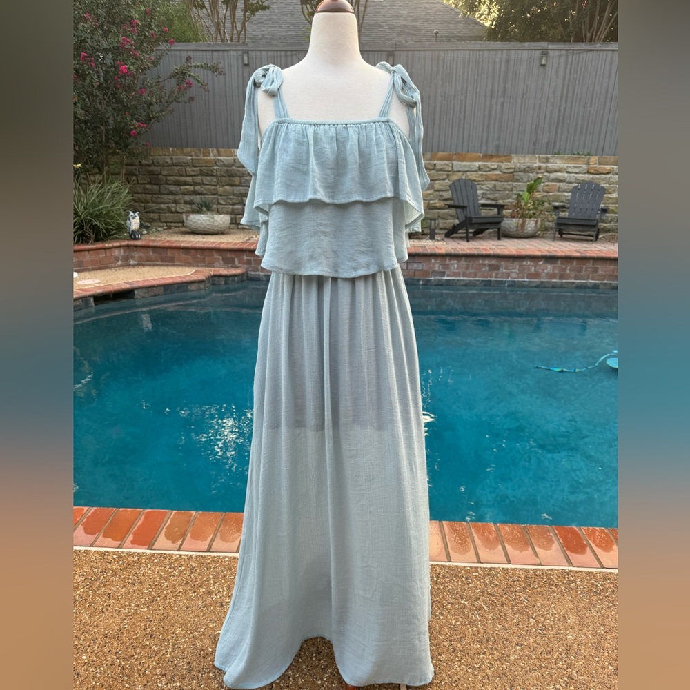Flawless gauze tiered maxi dress